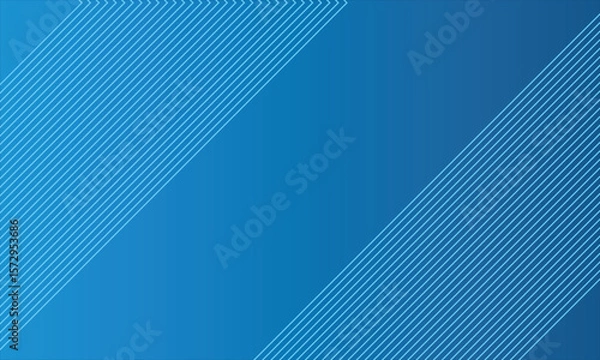 Obraz Blue abstract background with diagonal line patterns creating a clean, modern, and minimalistic design. Perfect for tech, corporate, or digital presentation uses and web templates.