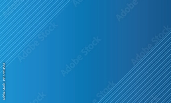 Obraz Modern blue gradient background with diagonal line patterns, perfect for presentations, technology themes, business materials, banners, or digital designs requiring a clean and professional look.
