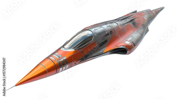 Obraz Hypersonic aircraft design concept, background isolated on a Transparent background, PNG file.