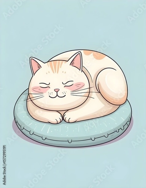 Obraz cat with a cup