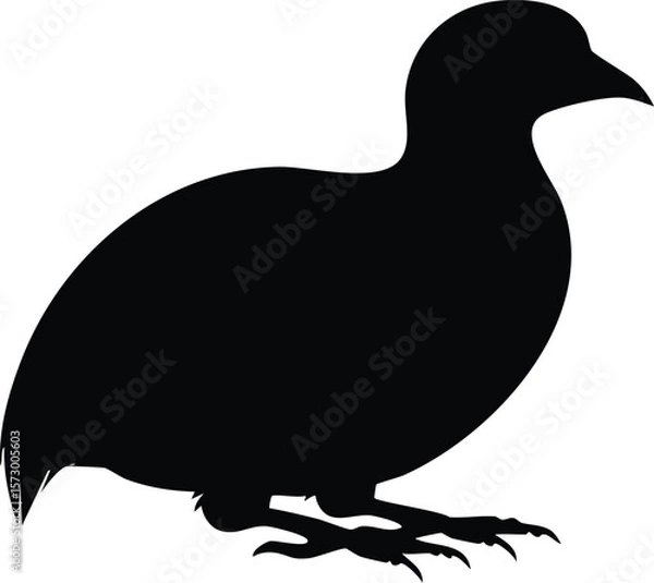 Fototapeta Elegant Partridge Birds Silhouette Vector EPS Download - High-Quality Bird Silhouette Illustration for Design Projects