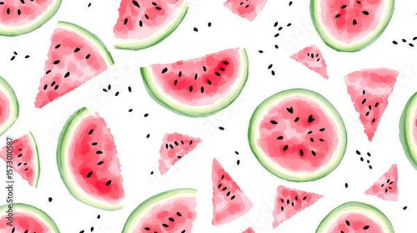 Fototapeta watermelon seamless pattern
