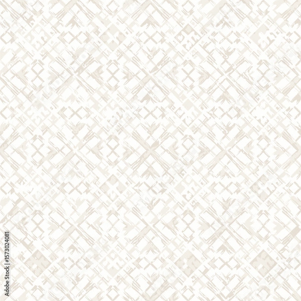Fototapeta Abstract Beige Geometric Pattern with Seamless Tile Design on Neutral Background for Wallpaper or Fabric