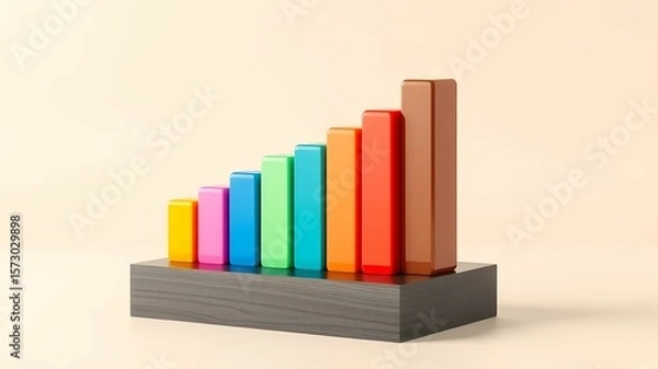 Obraz business graph on a white