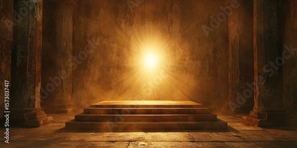 Obraz A mystical light glowing inside a sacred altar