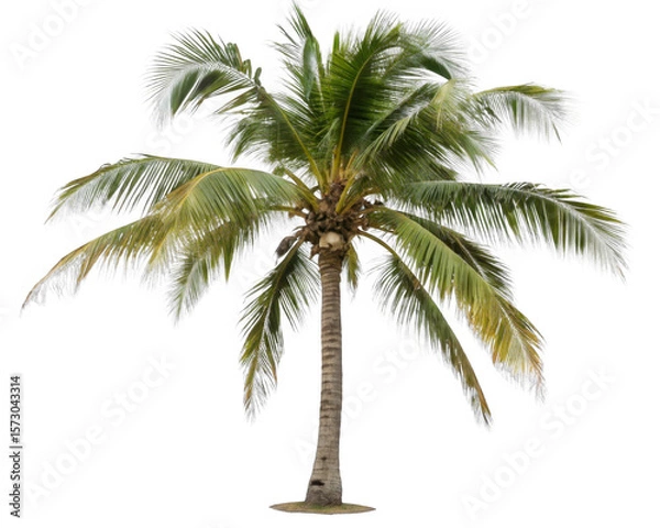 Fototapeta coconut tree isolated on a transparent background.	
