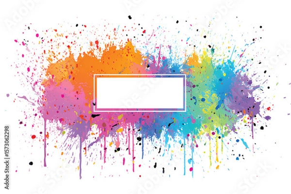 Fototapeta Color Explosion Abstract Art with Copy Space