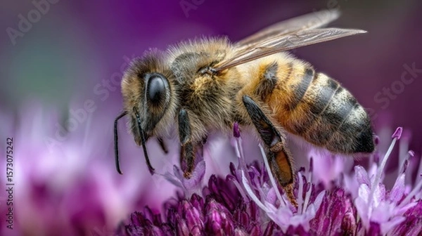 Fototapeta Close-up of bee on flower