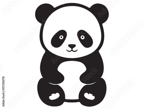 Obraz  CUTE PANDA SILHOUETTE