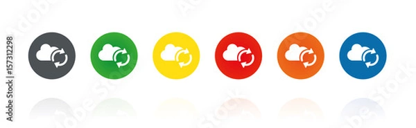 Obraz Wolke synchronisiert - Farbige Buttons
