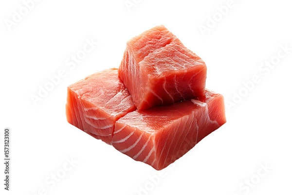 Fototapeta Whole Fresh Tuna Fish with Fins Isolated on Transparent Background