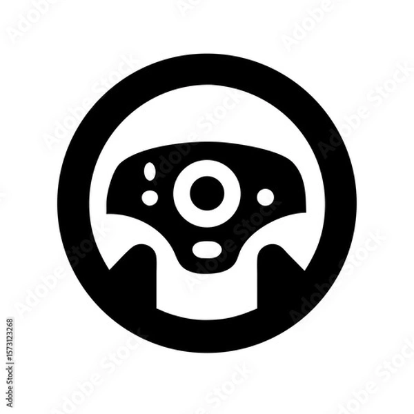 Obraz gaming steering wheel icon