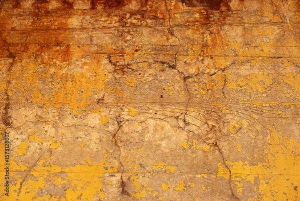 Obraz Rust corrosion surface on metal with deep orange and red tones forming rugged abstract texture useful for backgrounds and texture designers. Texture