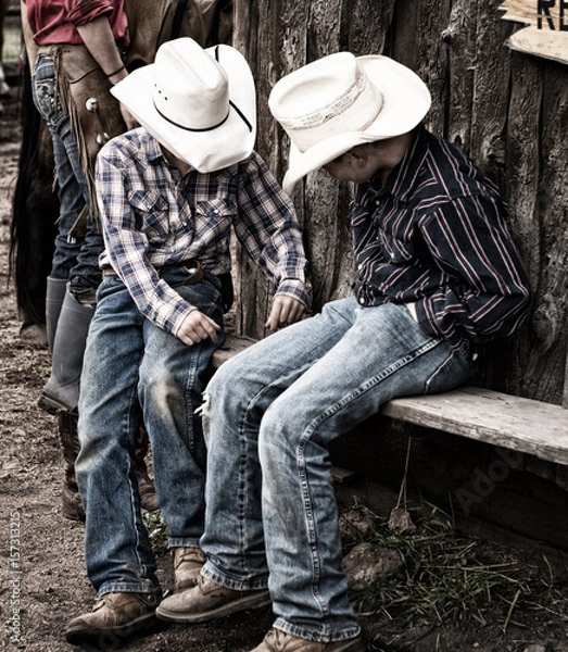 Obraz Cowboys taking a break