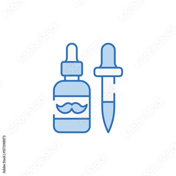 Fototapeta Beard Oil icon design with white background stock illustration