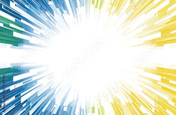 Obraz Abstract design with radiating colored lines