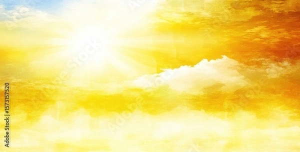 Fototapeta Brilliant sunburst through vibrant clouds