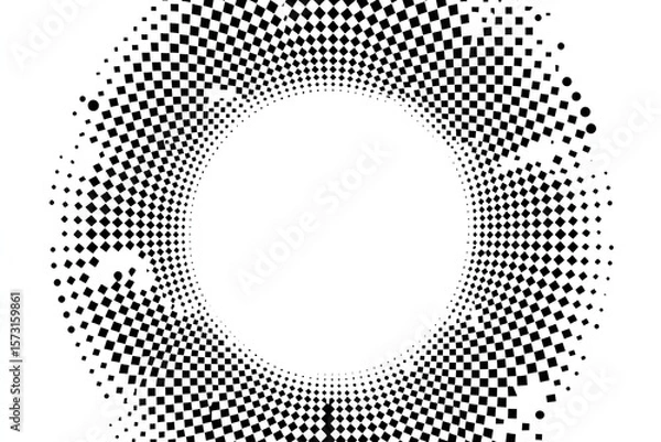 Fototapeta Circular halftone pattern frame