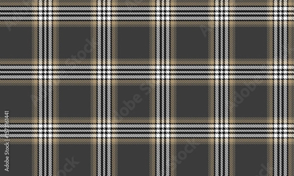 Obraz Seamless plaid pattern, dark gray, beige, white, black, classic style, adding a vintage and modern look, suitable for clothes, skirts, pants, suits or all season wear.
