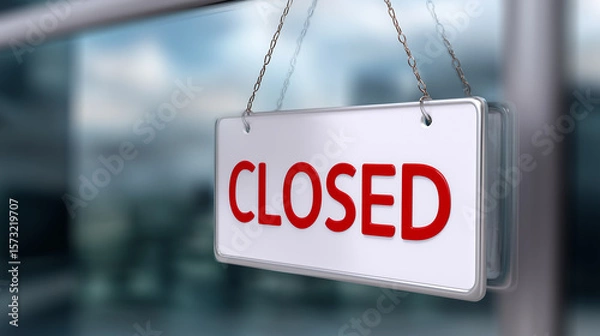 Obraz Closed sign with open-close business concept