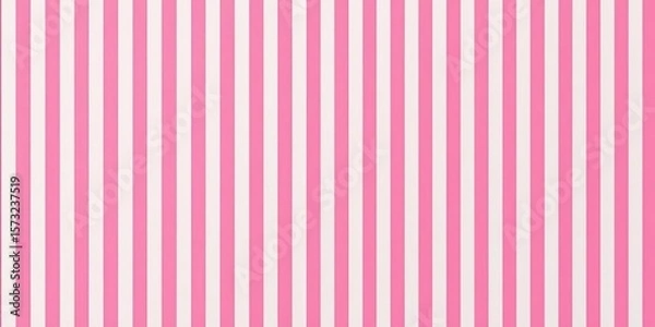 Obraz Chic pink striped wallpaper with coordinating polka dots, background, girly