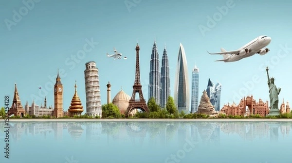 Obraz World landmarks panorama