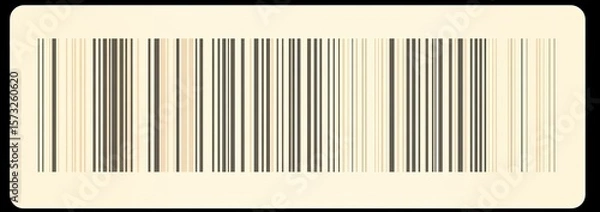 Fototapeta Horizontal bar code on light beige background