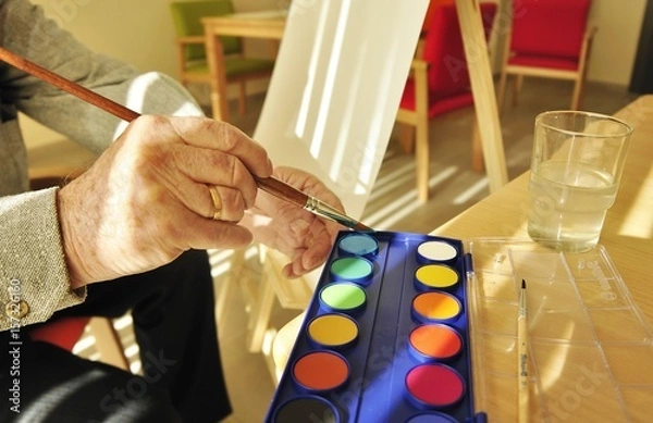 Obraz old man painting