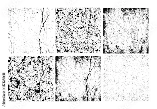 Fototapeta Grunge Cracked Texture Background Set