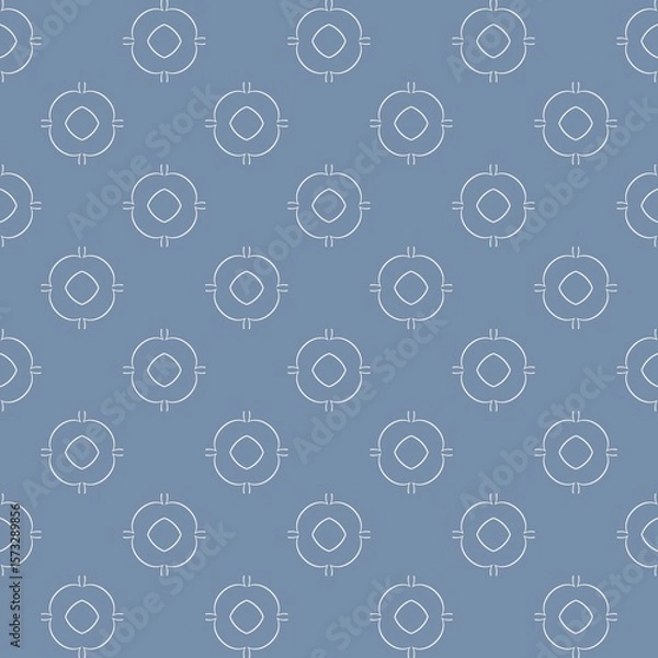 Fototapeta A symmetrical pattern of interlocking floral shapes is set against a dark gray background, creating a repeating motif. The design features curved lines forming petals around central diamond shapes.