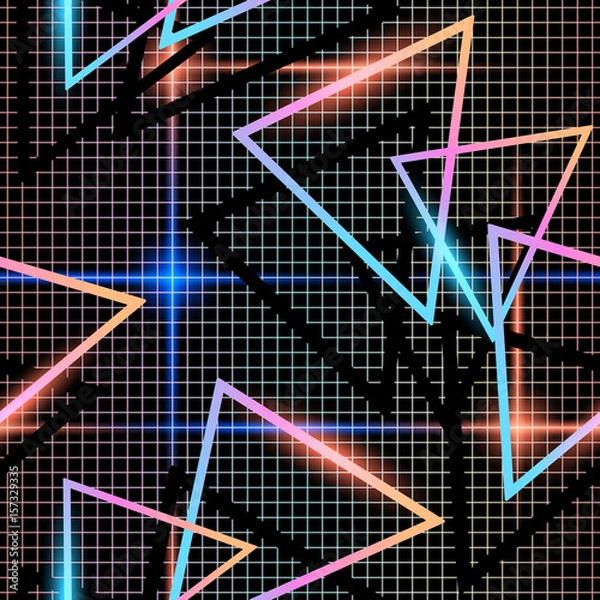 Obraz retrofuturistic abstract seamless background 