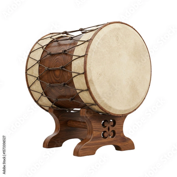 Obraz Bedug Drum Indonesian Percussion Instrument on Wooden Stand