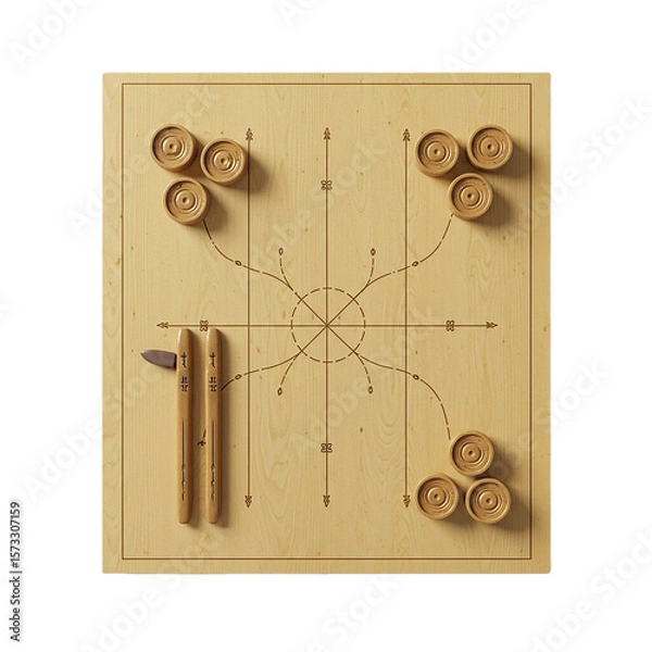 Obraz Wooden Puzzle Game Design Craftsmanship and Play