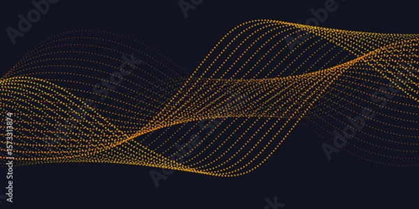 Fototapeta Abstract particles wave pattern dots, line particles isolated vector illustration. Technology background vector. Glowing energy waves with gradient. Neon Waves Background with energy light lines Flow.