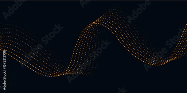Fototapeta Abstract particles wave pattern dots, line particles isolated vector illustration. Technology background vector. Glowing energy waves with gradient. Neon Waves Background with energy light lines Flow.