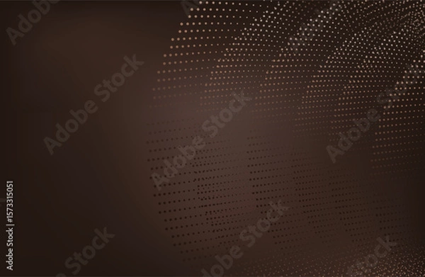 Obraz Abstract Music background. Big Data Particle Flow Visualisation chemical industry. Science infographic futuristic illustration. Sound wave. Premium background design with mocha mousse sound wave