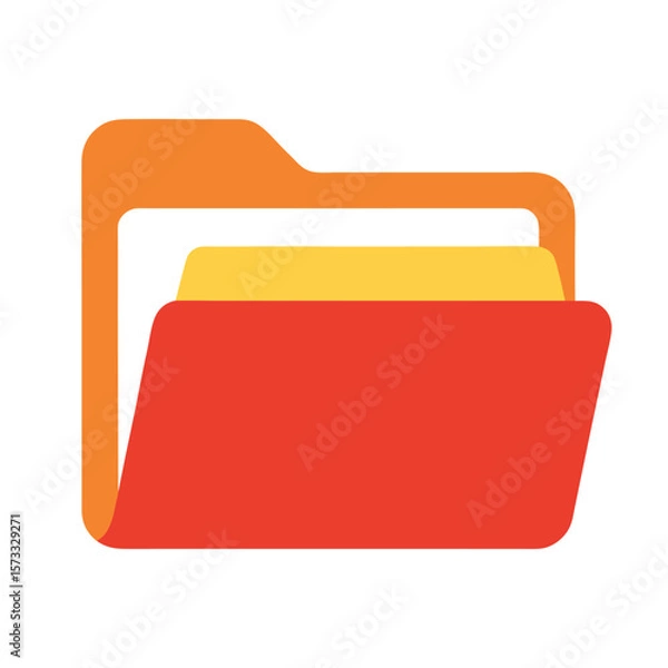 Obraz Minimal Folder Icon for File Storage and Organization