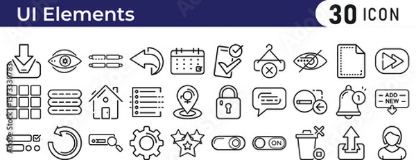 Obraz UI Elements Icon set