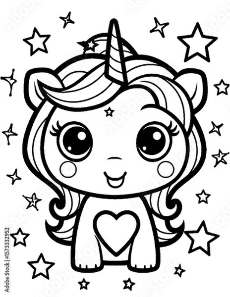 Fototapeta vector illustration of coloring pages