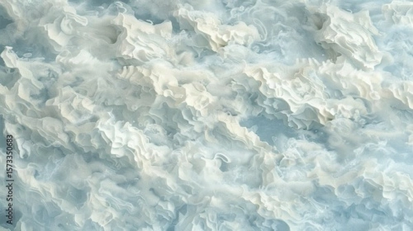 Fototapeta Abstract Swirling Blue and White Cloud-like Texture Background