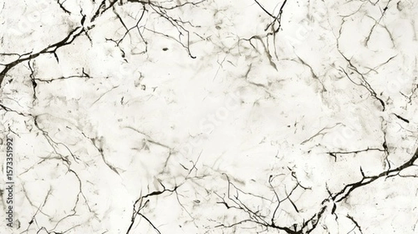 Fototapeta Abstract White and Gray Marble Texture Background with Dark Veins