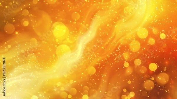 Fototapeta Radiant Golden Bokeh Background with Sparkling Light Effects