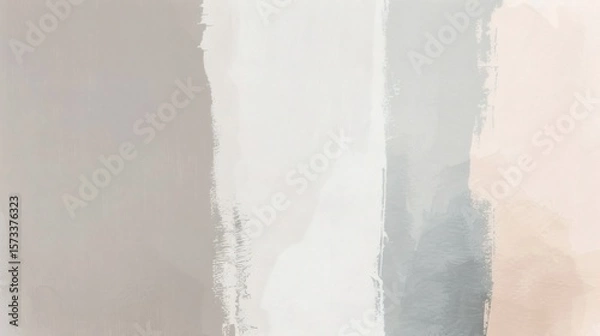 Fototapeta Abstract Watercolor Strokes Background in Neutral Tones