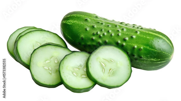 Fototapeta cucumber isolated on white background , transparent
png 