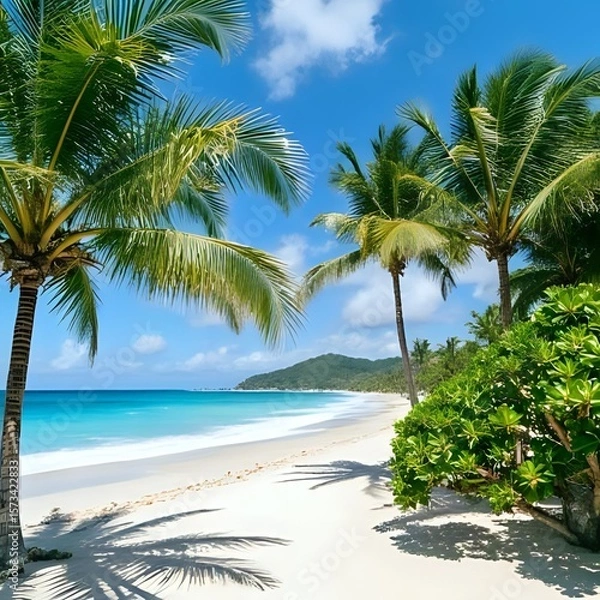 Obraz palm tree on the beach