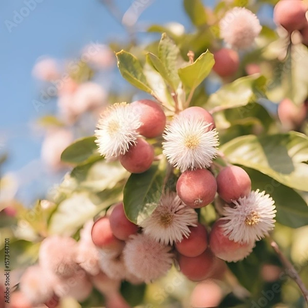 Obraz Spring background with Pink Flowers Apple tree. Branch with Apple blossom on natural