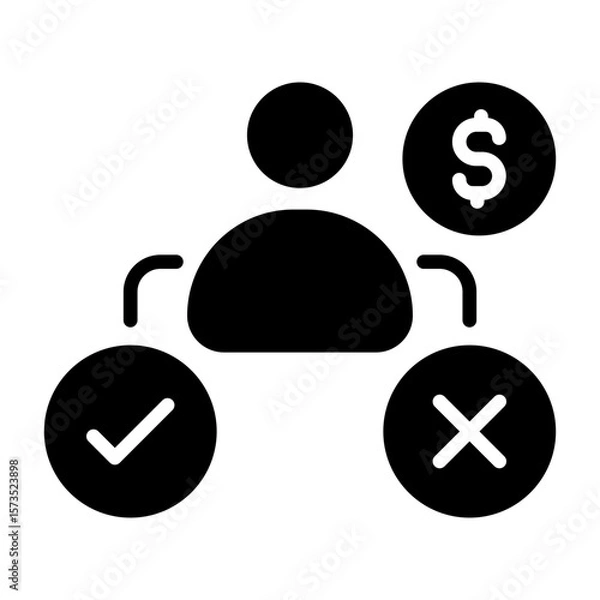 Fototapeta Consumer Needs Solid Style Icon