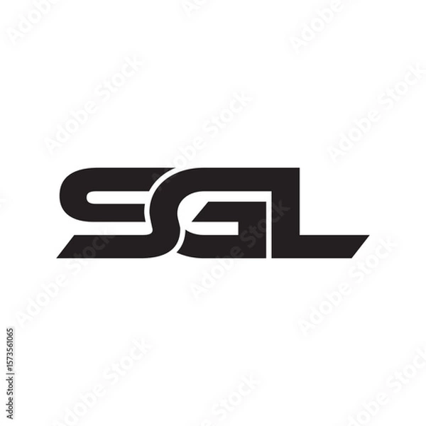 Obraz Modern Triple Initial Monogram Logo Design – Bold Minimal Typography Icon SGL