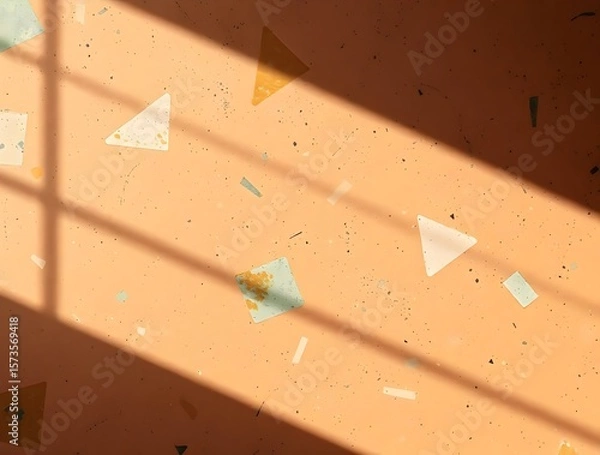 Fototapeta Terrazzo Texture with Sunlight Shadows