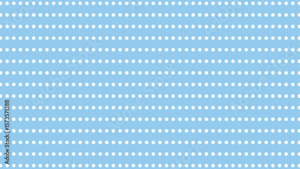Fototapeta Clean light blue background with crisp white dots. Simple, repeatable vector for kids, events, invitations, and decor.